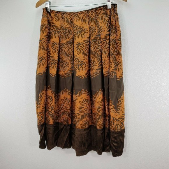 J Jill Womens Skirt Brown Copper Orange Elastic Wa - Picture 6 of 9